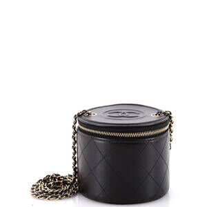 Chanel Cc Round Vanity Case With Chain #184526C19B